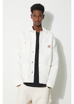 Carhartt WIP kurtka jeansowa Michigan Coat męska kolor beżowy przejściowa oversize I031519.0DJ02 ze sklepu PRM w kategorii Kurtki męskie - zdjęcie 168847643