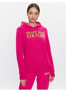 Versace Jeans Couture Bluza Logo 74HAIT03 Różowy Regular Fit ze sklepu MODIVO w kategorii Bluzy damskie - zdjęcie 168854764