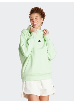 adidas Bluza Z.N.E. IS3905 Zielony Loose Fit ze sklepu MODIVO w kategorii Bluzy damskie - zdjęcie 168855703