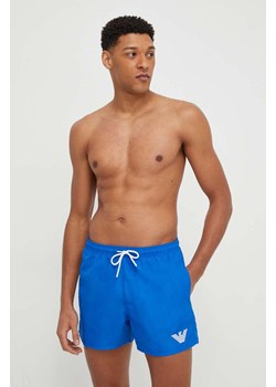 Emporio Armani Underwear szorty kąpielowe kolor niebieski ze sklepu ANSWEAR.com w kategorii Kąpielówki - zdjęcie 168857671