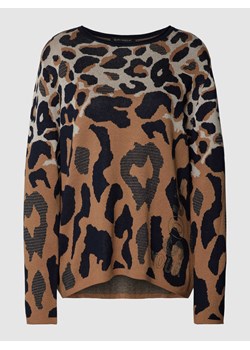 Sweter z dzianiny we wzory na całej powierzchni ze sklepu Peek&Cloppenburg  w kategorii Swetry damskie - zdjęcie 168860121