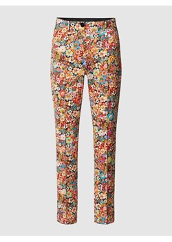 Spodnie materiałowe o kroju slim fit z kwiatowym wzorem ze sklepu Peek&Cloppenburg  w kategorii Spodnie damskie - zdjęcie 168860340