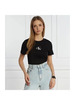 CALVIN KLEIN JEANS T-shirt | Slim Fit ze sklepu Gomez Fashion Store w kategorii Bluzki damskie - zdjęcie 168926070