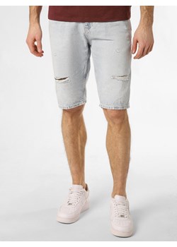 Tommy Jeans Męskie szorty dżinsowe - Ryan Mężczyźni Bawełna bielony jednolity ze sklepu vangraaf w kategorii Spodenki męskie - zdjęcie 168928360