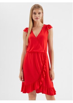 Vila Sukienka codzienna Mooney 14085633 Czerwony Regular Fit ze sklepu MODIVO w kategorii Sukienki - zdjęcie 168928820