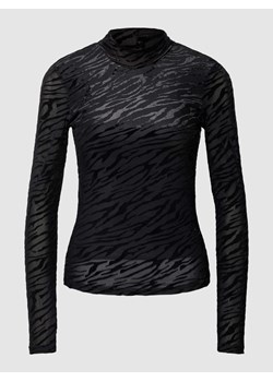 Bluzka z długim rękawem i wzorem na całej powierzchni model ‘NORA’ ze sklepu Peek&Cloppenburg  w kategorii Bluzki damskie - zdjęcie 168933481