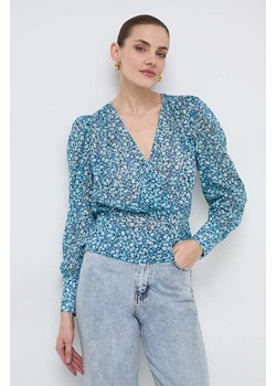 Morgan bluzka OLAGO.F damska kolor niebieski wzorzysta ze sklepu ANSWEAR.com w kategorii Bluzki damskie - zdjęcie 168936084
