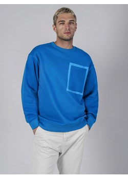 Bluza oversize niebieska OZONEE O/SWE23004Z ze sklepu ozonee.pl w kategorii Bluzy męskie - zdjęcie 168936781
