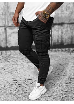 Spodnie męskie chino joggery czarne OZONEE NB/MP0202N ze sklepu ozonee.pl w kategorii Spodnie męskie - zdjęcie 168936800