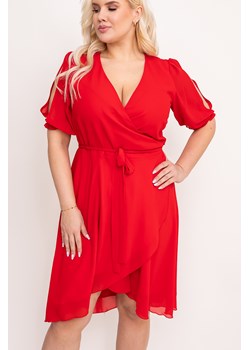 Czerwona Sukienka szyfonowa PEGIO ze sklepu TONO w kategorii Sukienki - zdjęcie 168938050