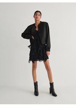 Reserved - Sukienka z falbanami - czarny ze sklepu Reserved w kategorii Sukienki - zdjęcie 168939432