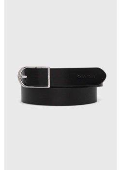 Calvin Klein pasek skórzany damski kolor czarny ze sklepu ANSWEAR.com w kategorii Paski damskie - zdjęcie 168940183