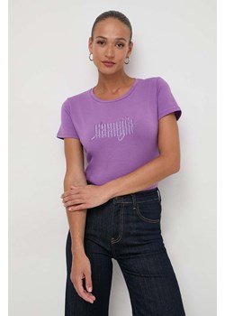Liu Jo t-shirt damski kolor fioletowy ze sklepu ANSWEAR.com w kategorii Bluzki damskie - zdjęcie 168941133