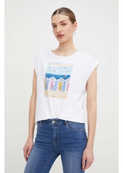Liu Jo t-shirt damski kolor beżowy ze sklepu ANSWEAR.com w kategorii Bluzki damskie - zdjęcie 168941163