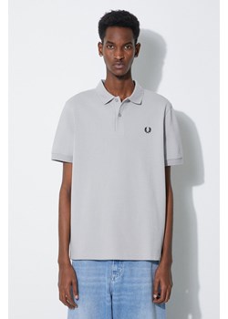 Fred Perry polo bawełniane Plain Shirt kolor szary z aplikacją M6000.R41 ze sklepu PRM w kategorii T-shirty męskie - zdjęcie 168957223