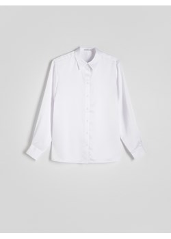 Reserved - Satynowa koszula - złamana biel ze sklepu Reserved w kategorii Koszule damskie - zdjęcie 168957723