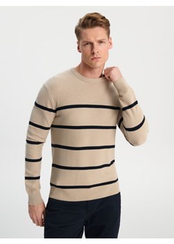 Sinsay - Sweter w paski - zielony ze sklepu Sinsay w kategorii Swetry męskie - zdjęcie 168958350