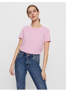 Vero Moda T-Shirt Paula 10243889 Różowy Regular Fit ze sklepu MODIVO w kategorii Bluzki damskie - zdjęcie 168960120