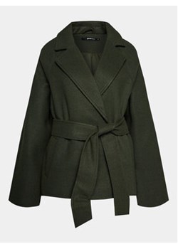 Gina Tricot Płaszcz przejściowy 20496 Khaki Regular Fit ze sklepu MODIVO w kategorii Płaszcze damskie - zdjęcie 168960273