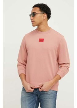 HUGO bluza bawełniana męska kolor różowy  50447964 ze sklepu ANSWEAR.com w kategorii Bluzy męskie - zdjęcie 168961623