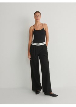 Reserved - Spodnie z szerokimi nogawkami - czarny ze sklepu Reserved w kategorii Spodnie damskie - zdjęcie 168962310