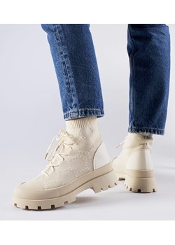 Beżowe wysokie sneakersy Éric ze sklepu gemre w kategorii Workery damskie - zdjęcie 168963893