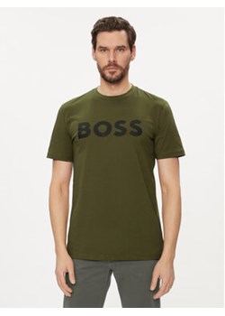 Boss T-Shirt Thinking 1 50481923 Zielony Regular Fit ze sklepu MODIVO w kategorii T-shirty męskie - zdjęcie 168973802