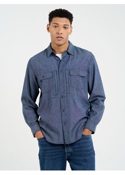Koszula męska bawełniana imitująca jeans granatowa Redgerson 402 ze sklepu Big Star w kategorii Koszule męskie - zdjęcie 168974524