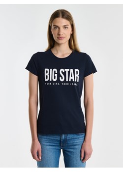 Koszulka damska z nadrukiem granatowa Brigida 403 ze sklepu Big Star w kategorii Bluzki damskie - zdjęcie 168974601