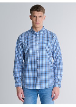 Koszula męska w drobną kratę niebieska Mowerin 401 ze sklepu Big Star w kategorii Koszule męskie - zdjęcie 168974643