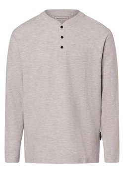 Tom Tailor Denim Męska koszula z długim rękawem Mężczyźni Bawełna jasny szary marmurkowy ze sklepu vangraaf w kategorii T-shirty męskie - zdjęcie 168975131