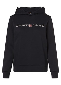 Gant Damski sweter z kapturem Kobiety Bawełna granatowy nadruk ze sklepu vangraaf w kategorii Bluzy damskie - zdjęcie 168975154