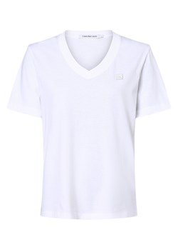 Calvin Klein Jeans Koszulka damska Kobiety Bawełna biały jednolity ze sklepu vangraaf w kategorii Bluzki damskie - zdjęcie 168975161