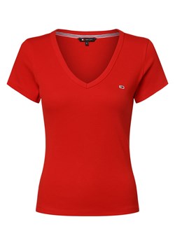 Tommy Jeans Koszulka damska Kobiety Bawełna czerwony jednolity ze sklepu vangraaf w kategorii Bluzki damskie - zdjęcie 168975172