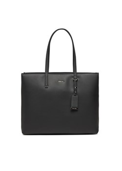 Torebka Calvin Klein Ck Must Shopper Md_Pu/Nubuck K60K611677 Czarny ze sklepu eobuwie.pl w kategorii Torby Shopper bag - zdjęcie 168975974