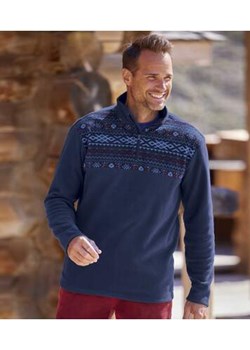 Polarowy, żakardowy sweter z suwakiem Nevada ze sklepu Atlas For Men w kategorii Swetry męskie - zdjęcie 168977640