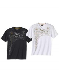 Zestaw 2 koszulek z dekoltem w serek i naramiennikami ze sklepu Atlas For Men w kategorii T-shirty męskie - zdjęcie 168977723