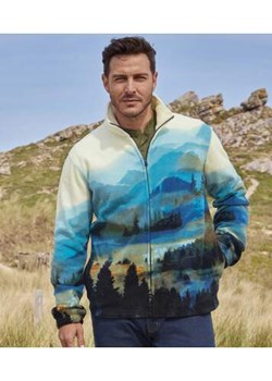 Polarowa bluza z nadrukiem Landscape ze sklepu Atlas For Men w kategorii Swetry męskie - zdjęcie 168977823