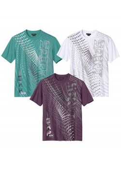 Zestaw 3 koszulek Multisport ze sklepu Atlas For Men w kategorii T-shirty męskie - zdjęcie 168978001