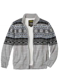 Trykotowa, żakardowa bluza podszyta kożuszkiem sherpa ze sklepu Atlas For Men w kategorii Swetry męskie - zdjęcie 168978043