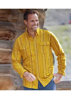 Fantazyjna, flanelowa koszula w paski ze sklepu Atlas For Men w kategorii Koszule męskie - zdjęcie 168978140