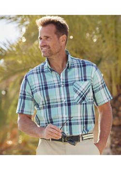 Koszula w kratę o gofrowanym wyglądzie Cyklady ze sklepu Atlas For Men w kategorii Koszule męskie - zdjęcie 168978202