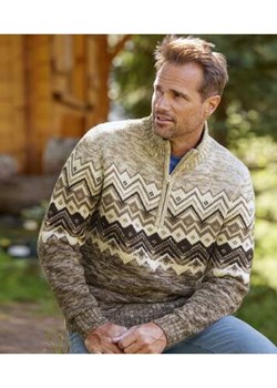 Trykotowy sweter z wykładanym kołnierzem Winter Valley ze sklepu Atlas For Men w kategorii Swetry męskie - zdjęcie 168978240