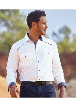 Biała koszula w stylu Country ze sklepu Atlas For Men w kategorii Koszule męskie - zdjęcie 168978362