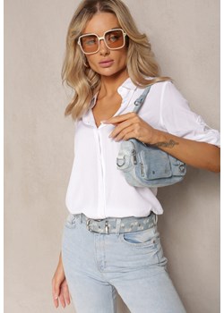 Biała Koszula z Połączenia Bawełny i Wiskozy Celriva ze sklepu Renee odzież w kategorii Koszule damskie - zdjęcie 168980760