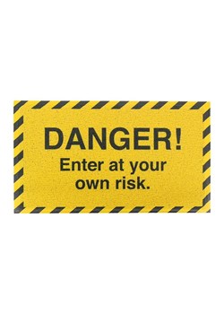 Artsy Doormats wycieraczka Danger Enter At Your Own 70 x 40 cm ze sklepu ANSWEAR.com w kategorii Dom - zdjęcie 168981584