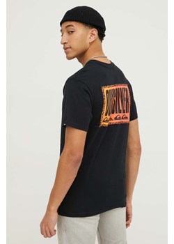 Quiksilver t-shirt bawełniany męski kolor czarny z nadrukiem ze sklepu ANSWEAR.com w kategorii T-shirty męskie - zdjęcie 168982654