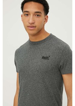 Superdry t-shirt bawełniany męski kolor szary melanżowy ze sklepu ANSWEAR.com w kategorii T-shirty męskie - zdjęcie 168982702