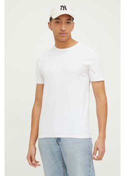 Hollister Co. t-shirt bawełniany męski kolor biały gładki ze sklepu ANSWEAR.com w kategorii T-shirty męskie - zdjęcie 168982733