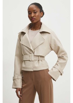 Answear Lab kurtka damska kolor beżowy przejściowa ze sklepu ANSWEAR.com w kategorii Kurtki damskie - zdjęcie 168982794